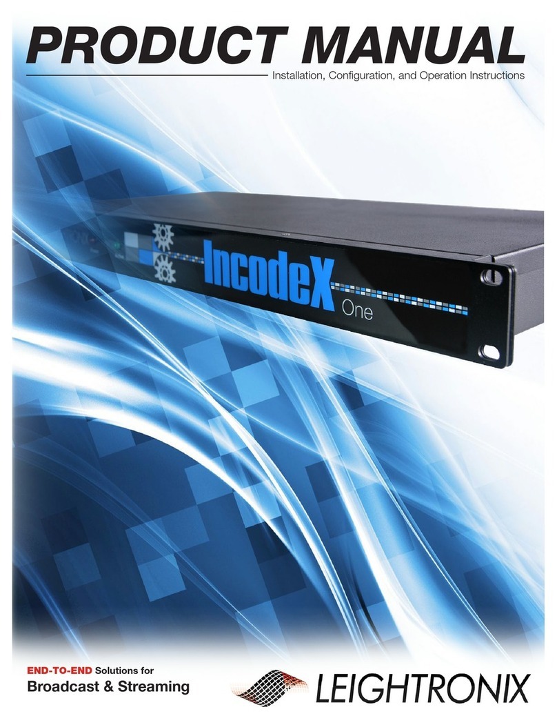 Leightronix IncodeX One Installation, configuration, and operation manual