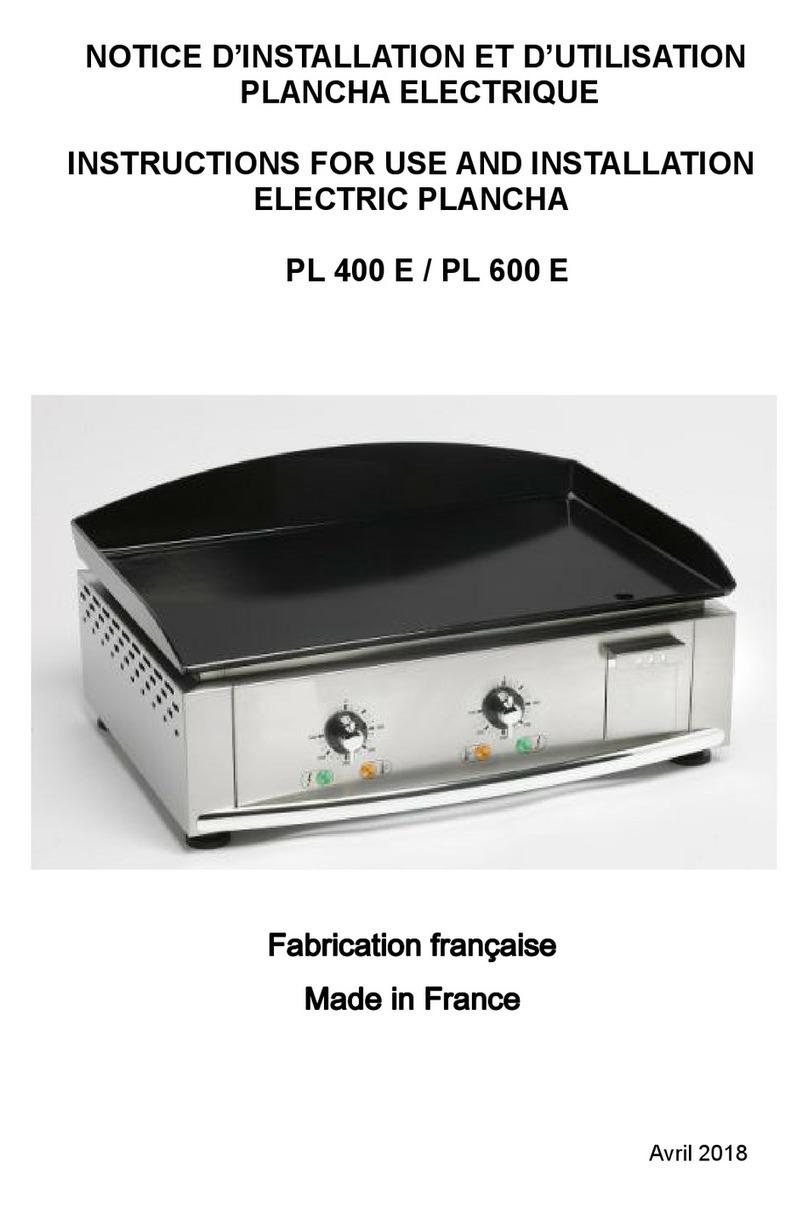 Roller Grill PL 400 E Instructions for use and installation