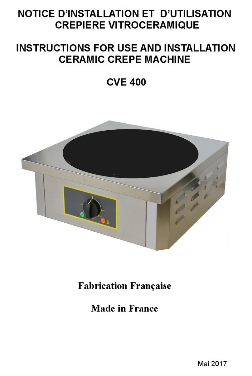 Roller Grill CVE 400 Instructions for use and installation