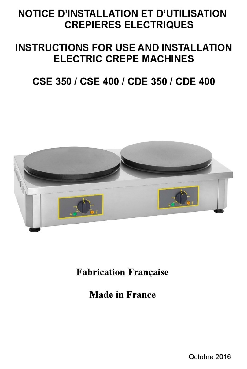 Roller Grill CSE 350 Instructions for use and installation
