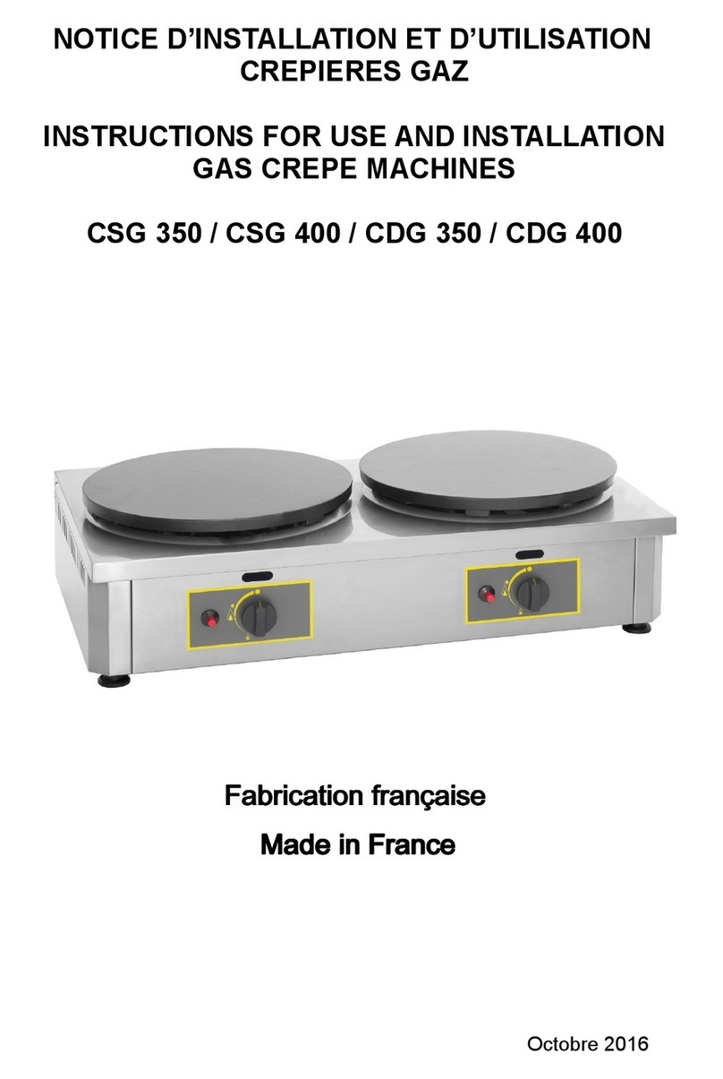Roller Grill CSG 400 Instructions for use and installation