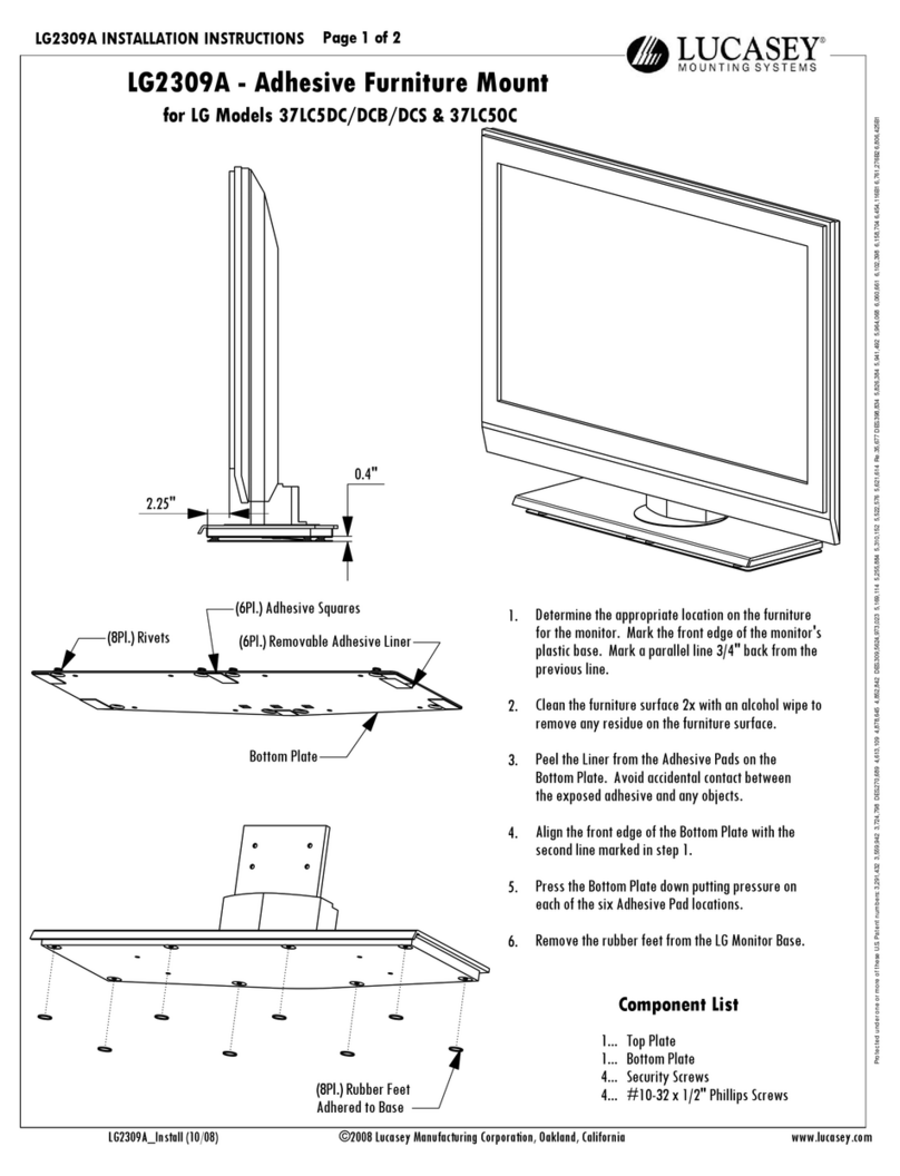Lucasey LG2309A installation instructions Lucasey LG2309A installation instructions