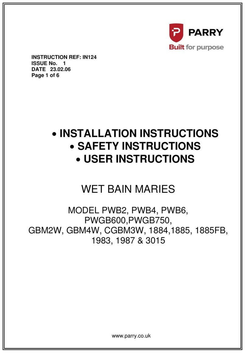 PARRY GBM2W User and installation instructions