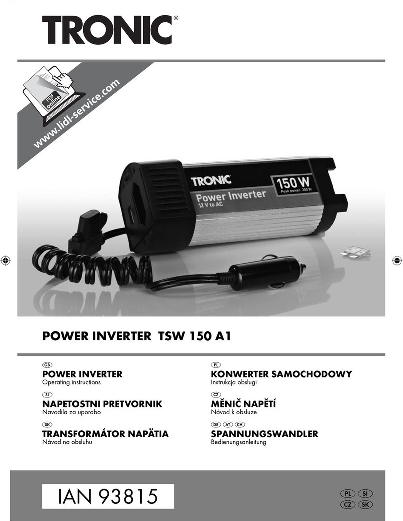 Tronic TSW 150 A1 operating instructions