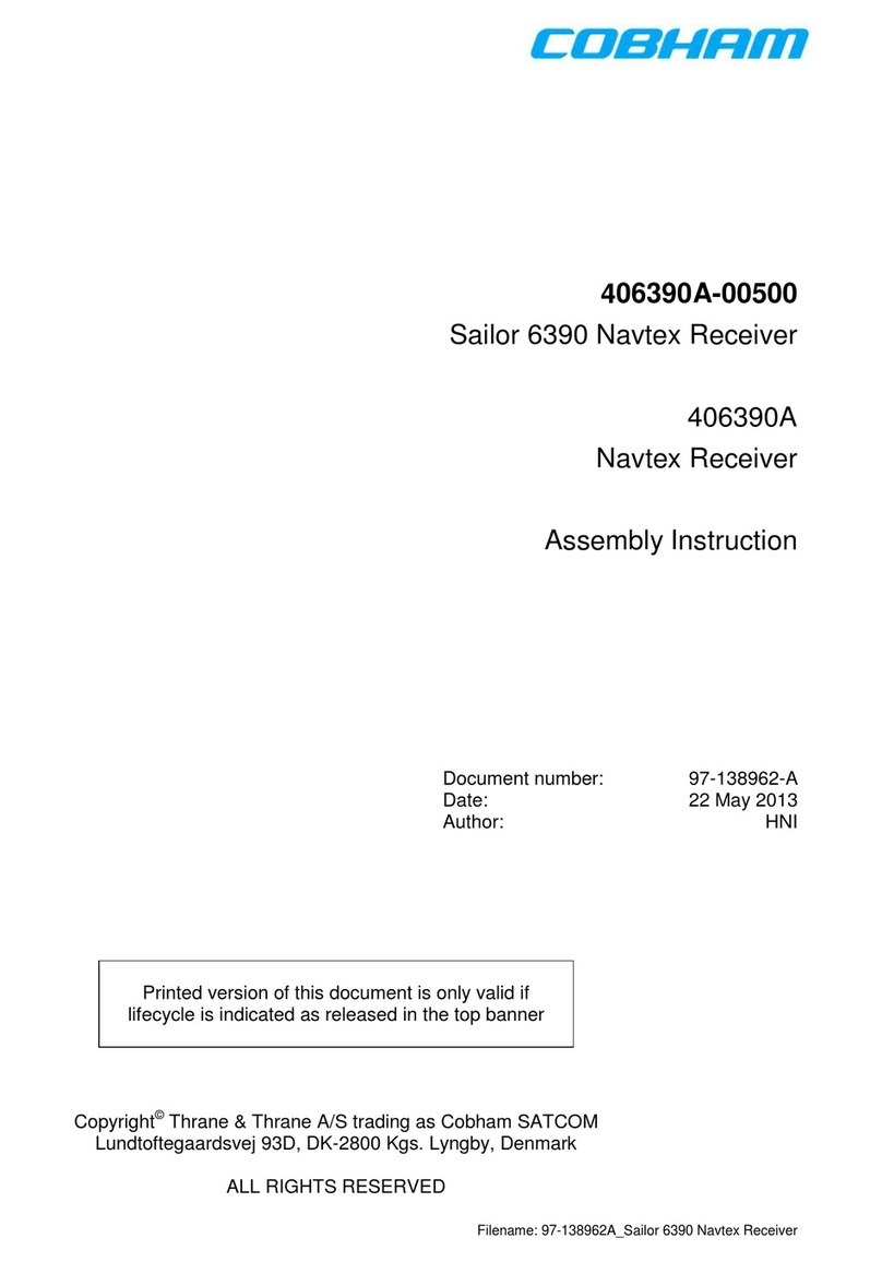 COBHAM Sailor 6390 Navtex Assembly instruction