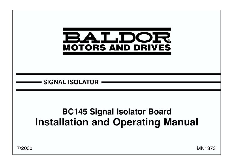 Baldor BC145 Installation and operating manual