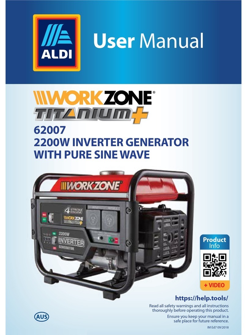 ALDI Workzone Titanium+ 62007 User manual