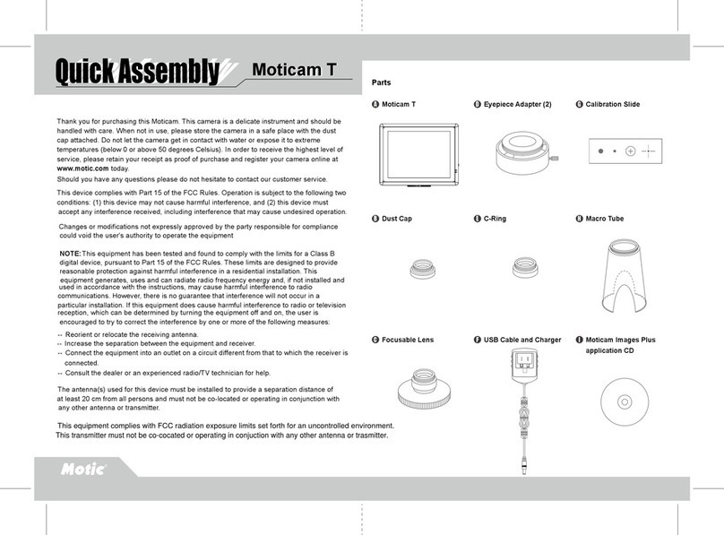 Motic Moticam T Quick assembly