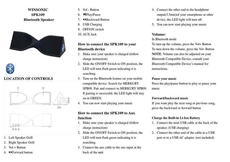 winsonic SPK109 User manual