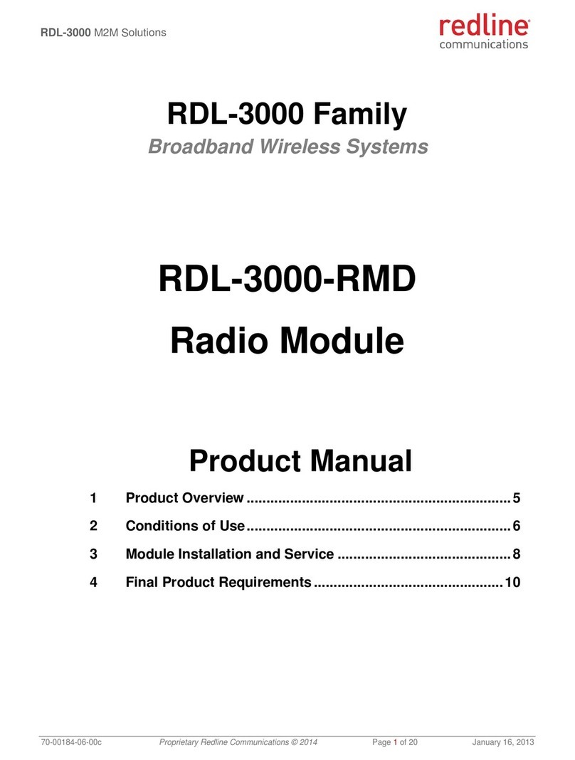 Redline Communications RDL-3000 Series product manual