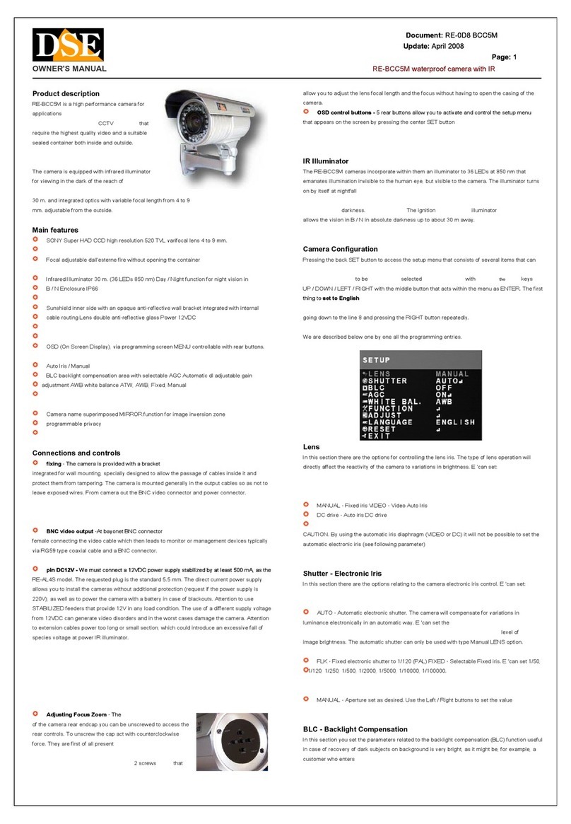 DSE RE-BCC5M User manual