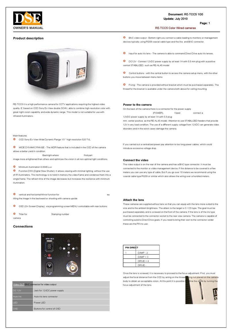 DSE RE-TCC5 User manual