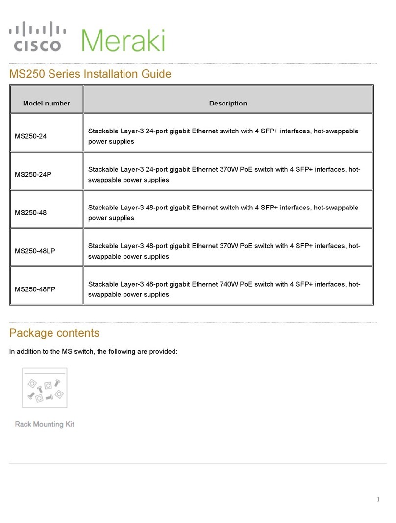 Cisco MERAKI MS250 Series installation guide Cisco MERAKI MS250 Series installation guide