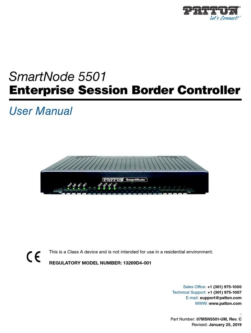 Patton SmartNode 5501 User manual