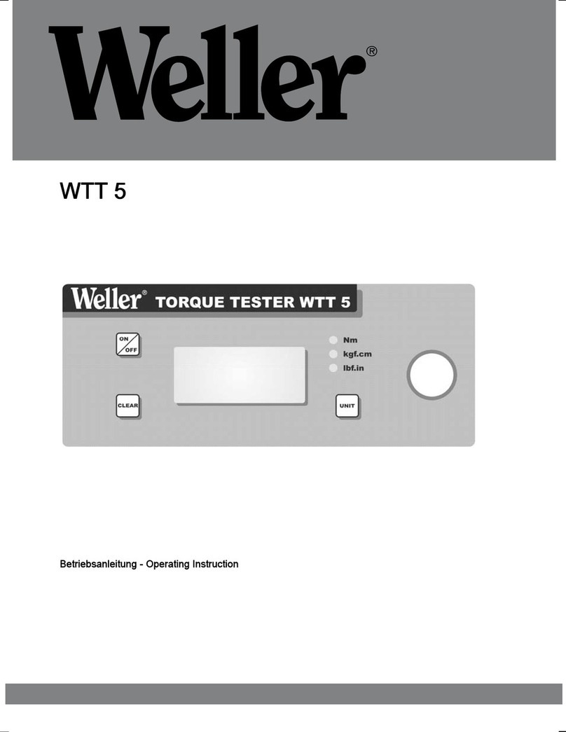Weller WTT 5 Operating	 instruction