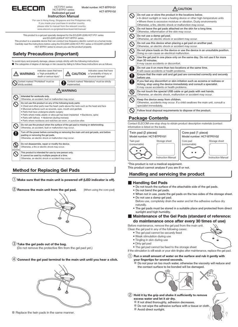 Elecom HCT-BTP01 Series instruction manual