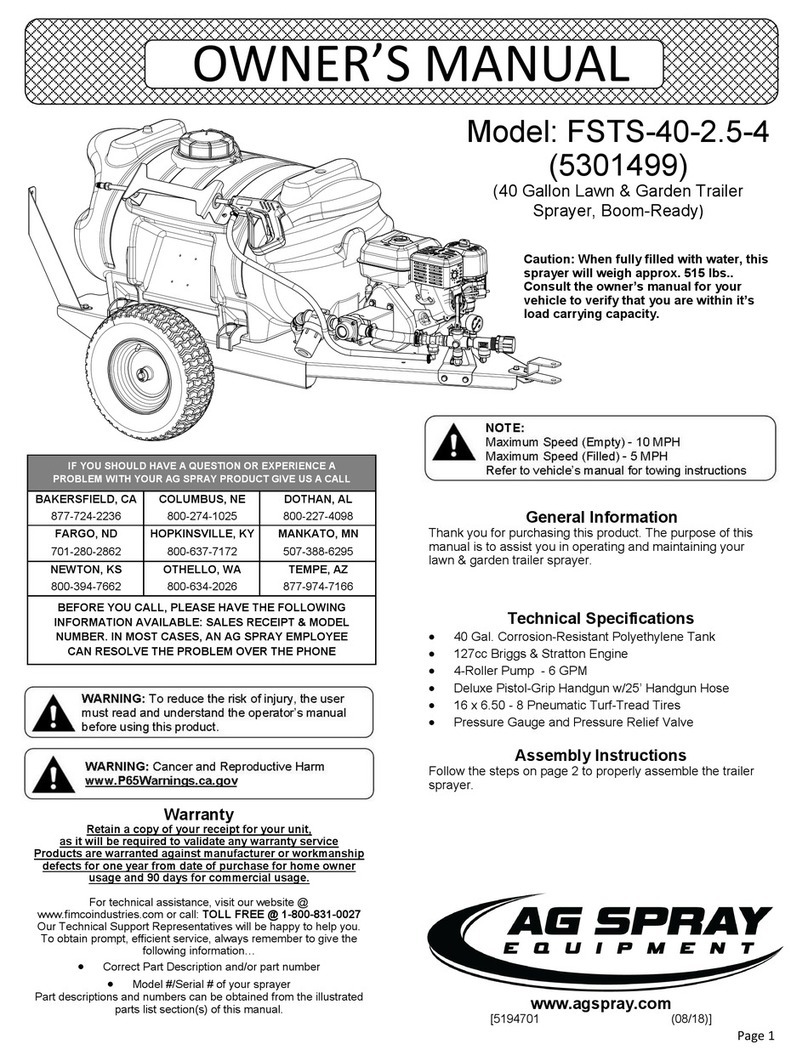 AG SPRAY FSTS-40-2.5-4 owner's manual