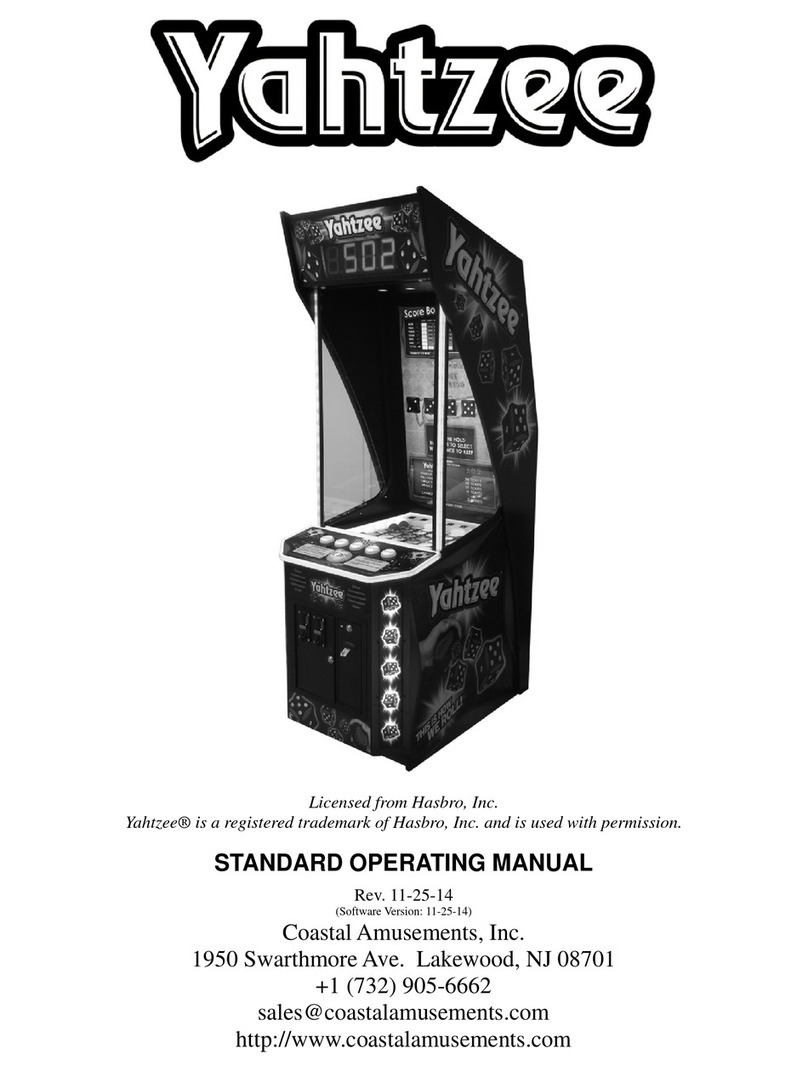 Coastal Amusements Yahtzee User manual Coastal Amusements Yahtzee User manual