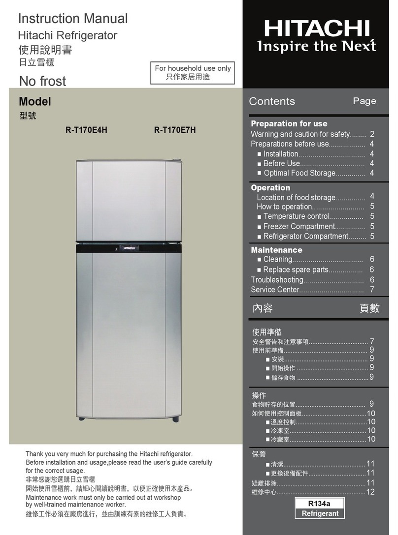 Hitachi R-T170E4H User manual
