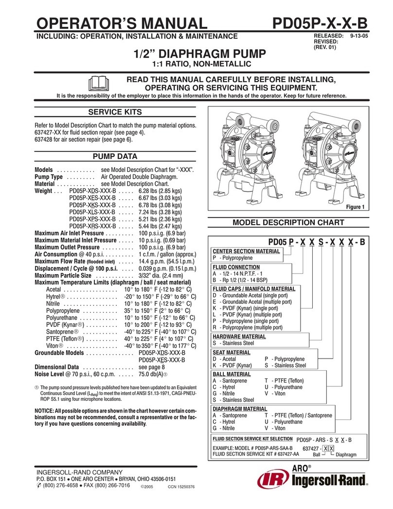 Ingersoll-Rand PD05P Series User manual
