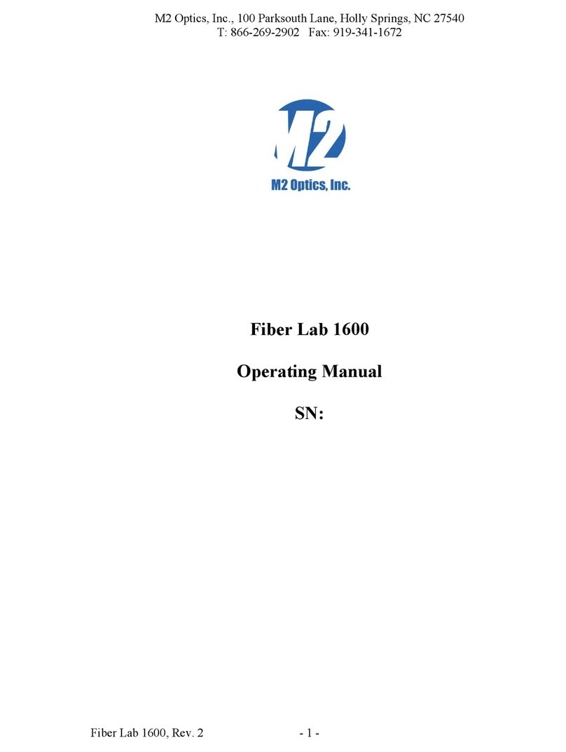 M2 Optics Fiber Lab 1600 operating manual