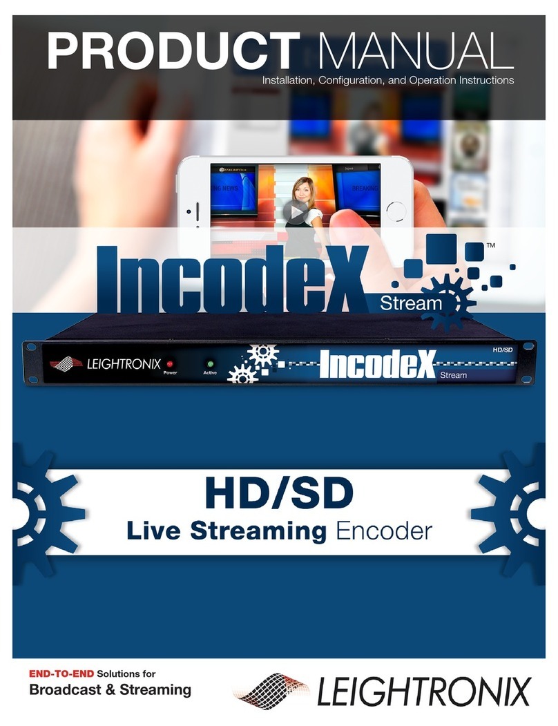 Leightronix IncodeX Stream Installation, configuration, and operation manual