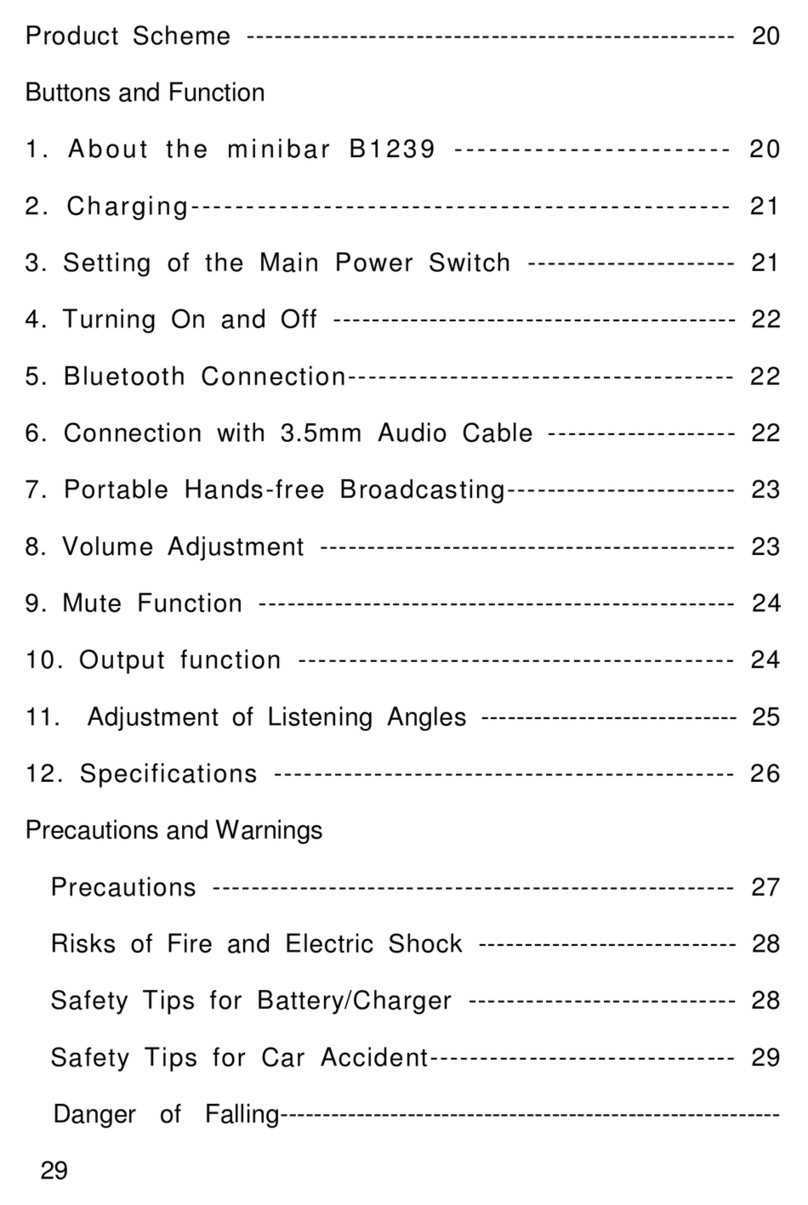 Minibar B1239 manual
