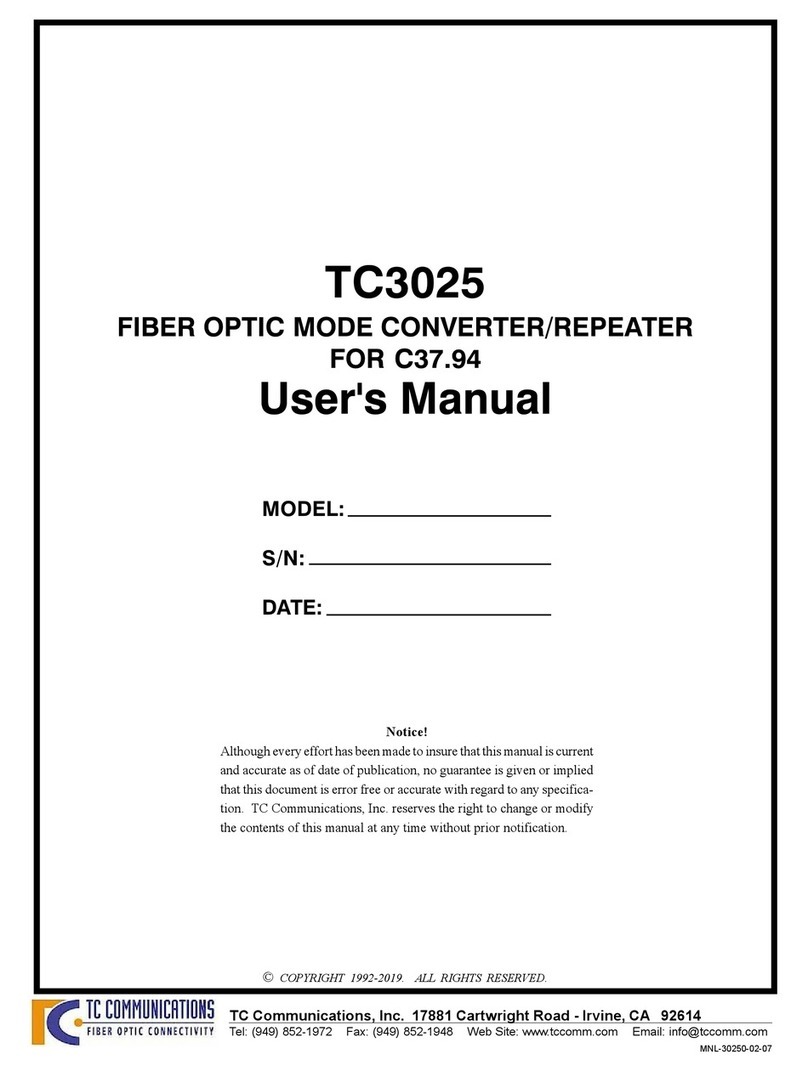 TC Communications TC3025 user manual
