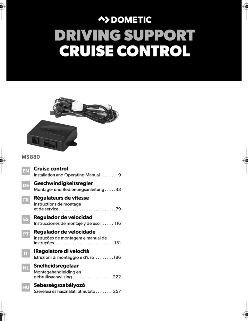 Dometic MS880 Installation and operating manual