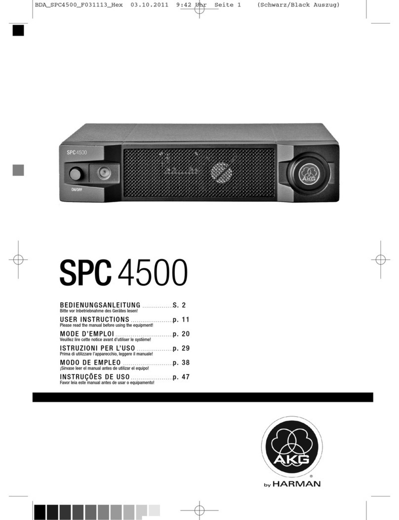 AKG SPC 4500 User instructions