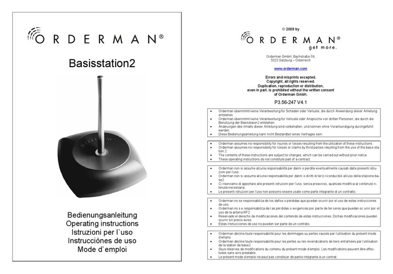Orderman Basisstation2 operating instructions Orderman Basisstation2 operating instructions