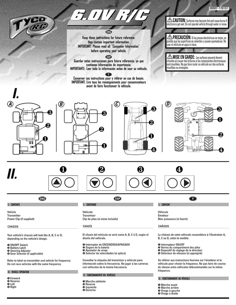 Tyco R/C 6.0V R/C instructions