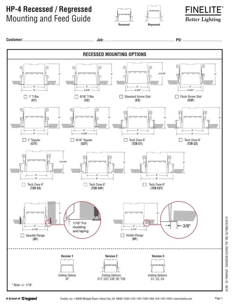 Finelite HP-4 Recessed Guide Finelite HP-4 Recessed Guide
