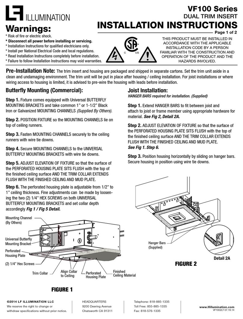 LF Illumination VF100 Series installation instructions LF Illumination VF100 Series installation instructions