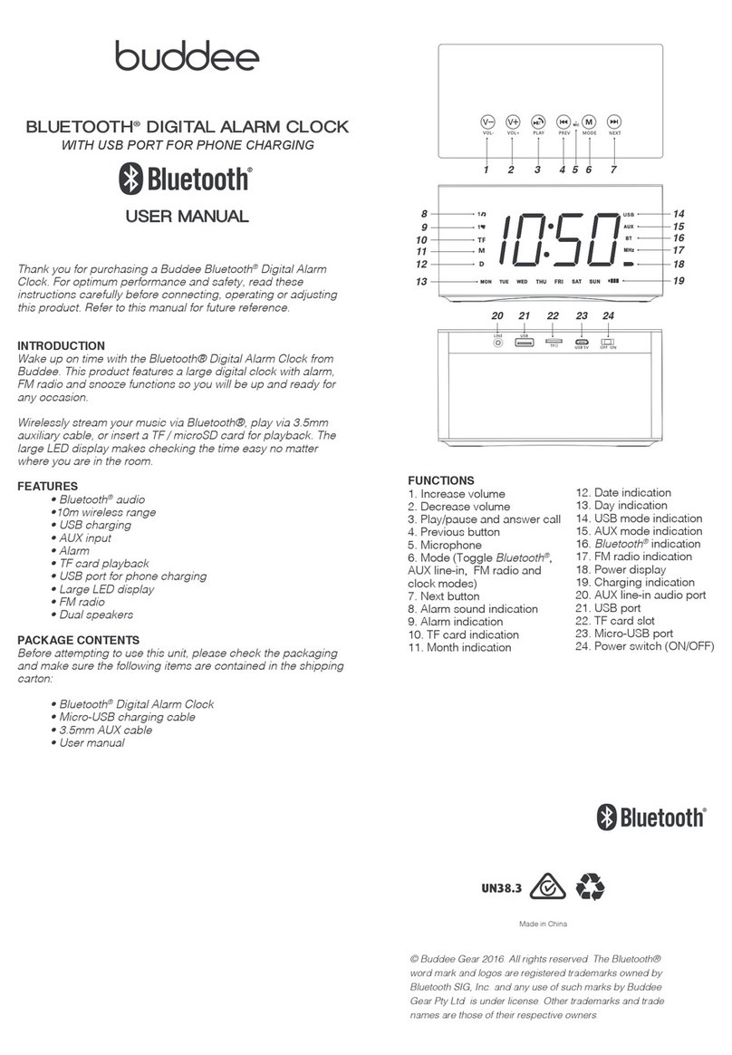 BUDDEE BD903001-BK user manual