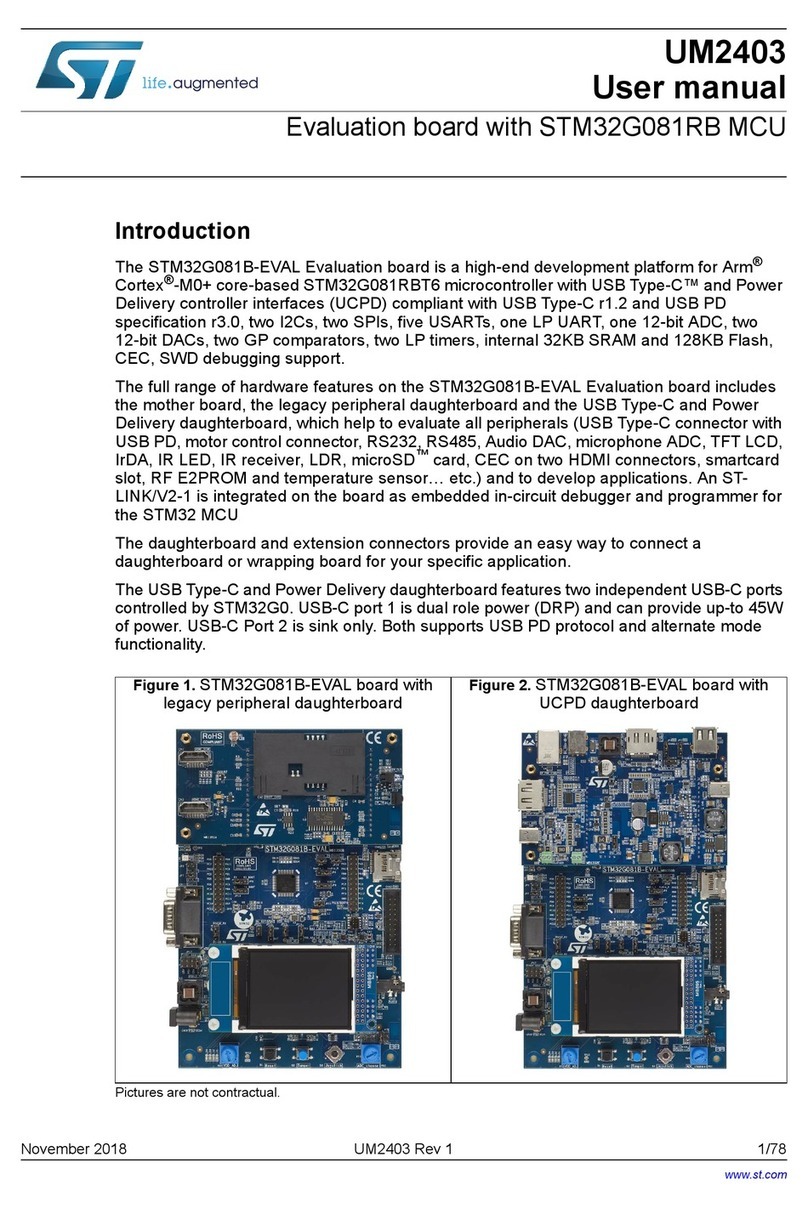 STI STM32G081B-EVAL user manual