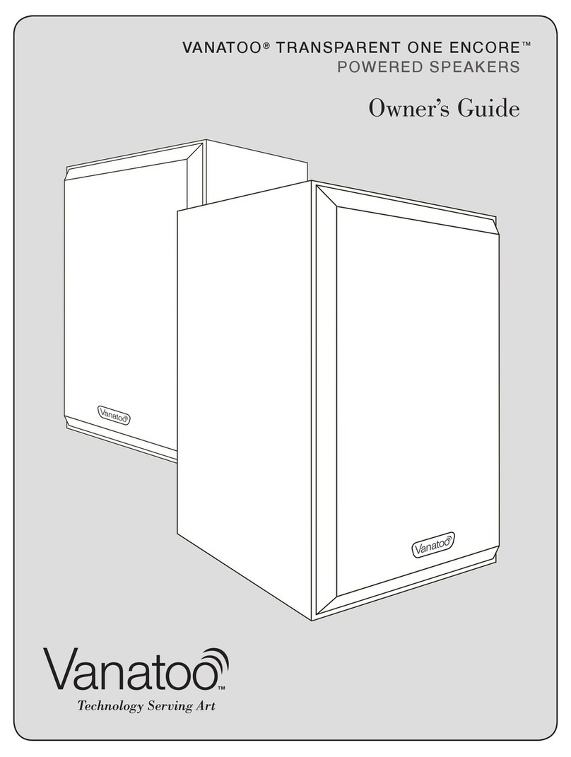 Vanatoo TRANSPARENT ONE ENCORE User manual