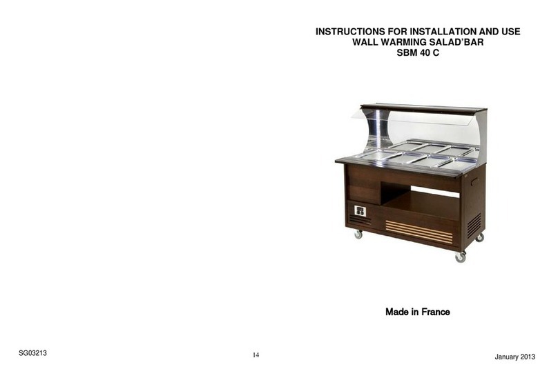 Roller Grill SBM 40 C Instructions for installation and use