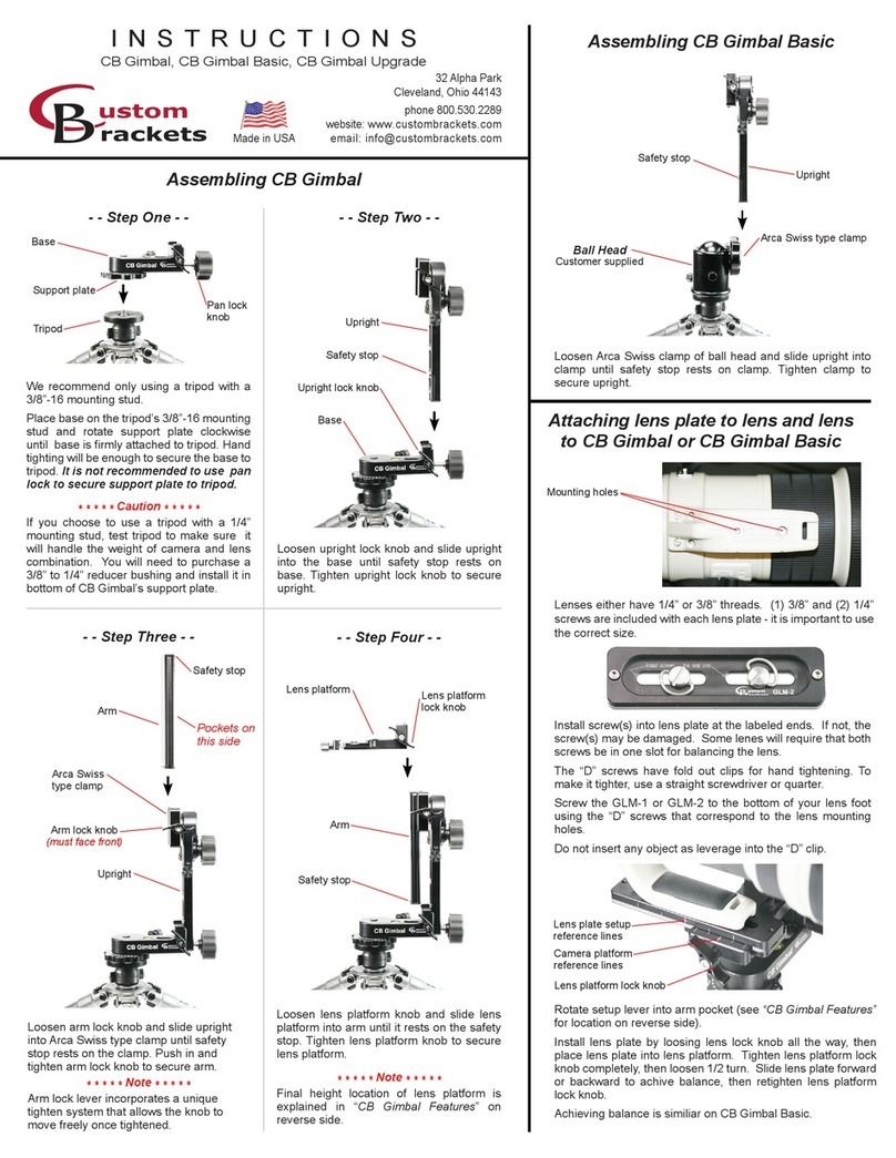 Custom Brackets CB Gimbal Basic User manual