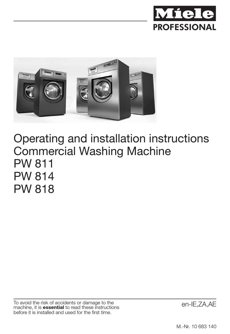 Miele professional PW 811 Operating and installation instructions