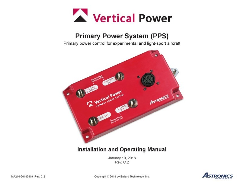 Astronics Vertical Power Installation and operating manual