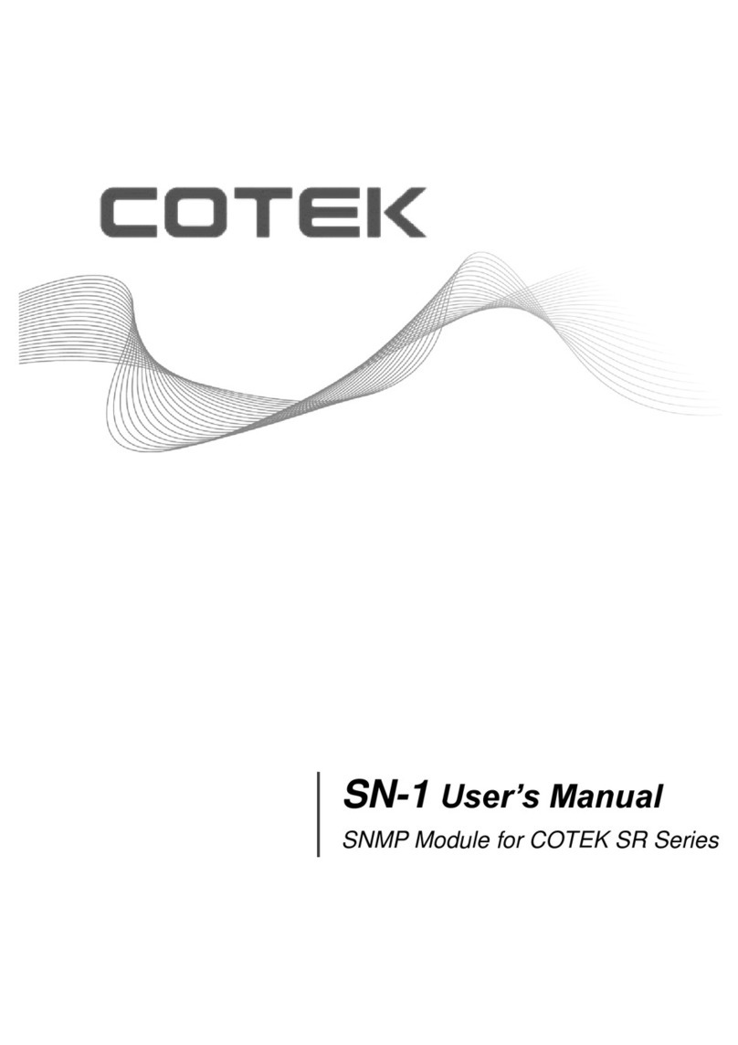 Cotek SR series user manual Cotek SR series user manual