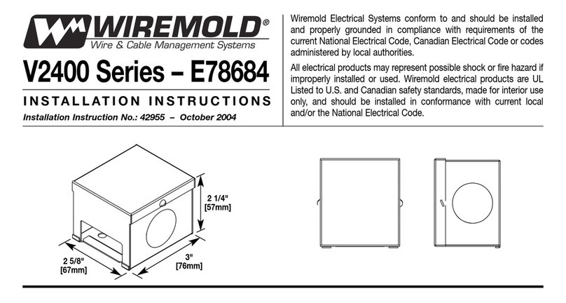 Wiremold V2400 Series User manual