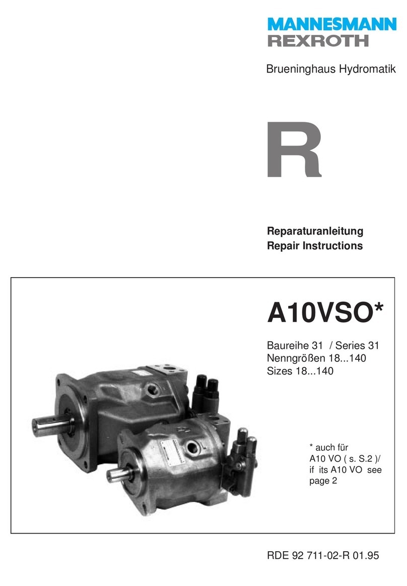 Mannesmann Rexroth A10VSO Series Repair instructions