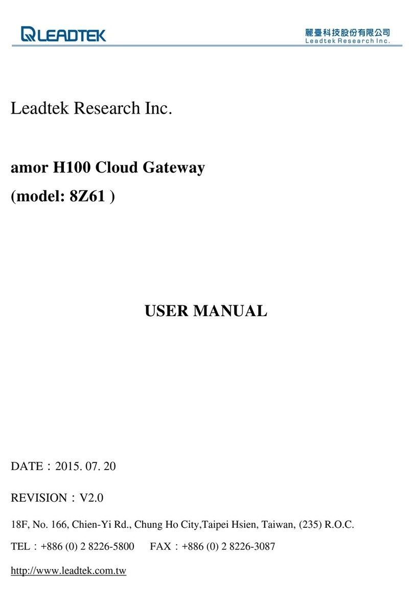 Leadtek Research Inc. amor H100 Cloud Gateway User manual