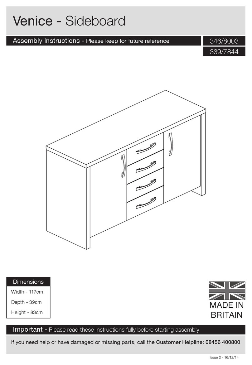 Argos Venice Sideboard Assembly instructions