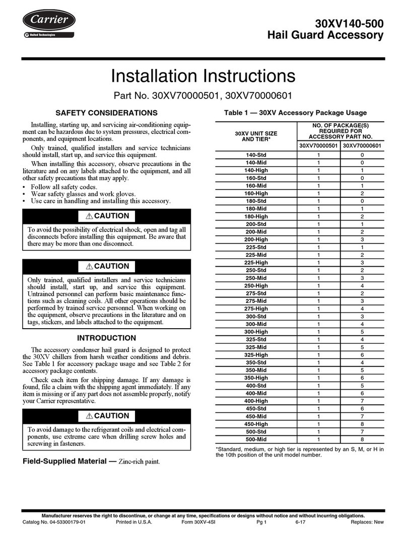 Carrier 30XV140-500 User manual Carrier 30XV140-500 User manual