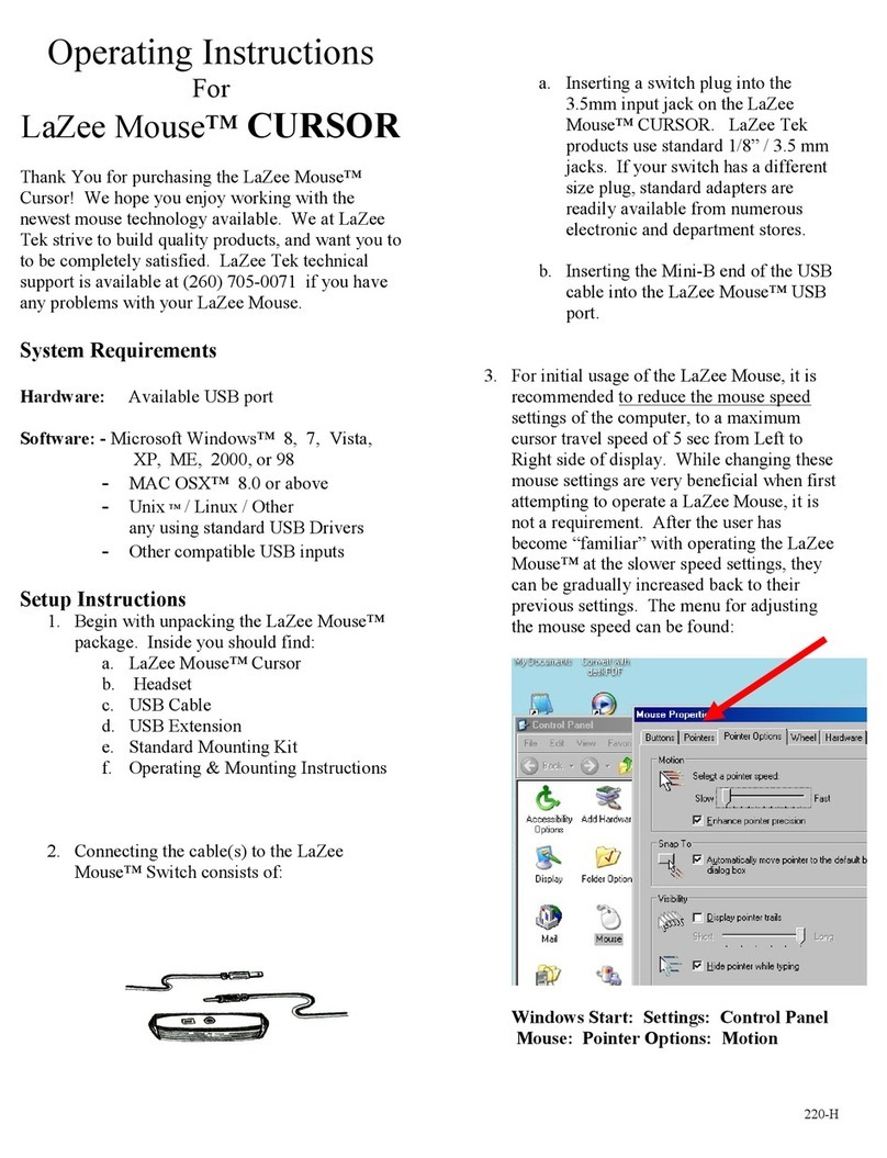 LaZee Tek LaZee Mouse Cursor User manual