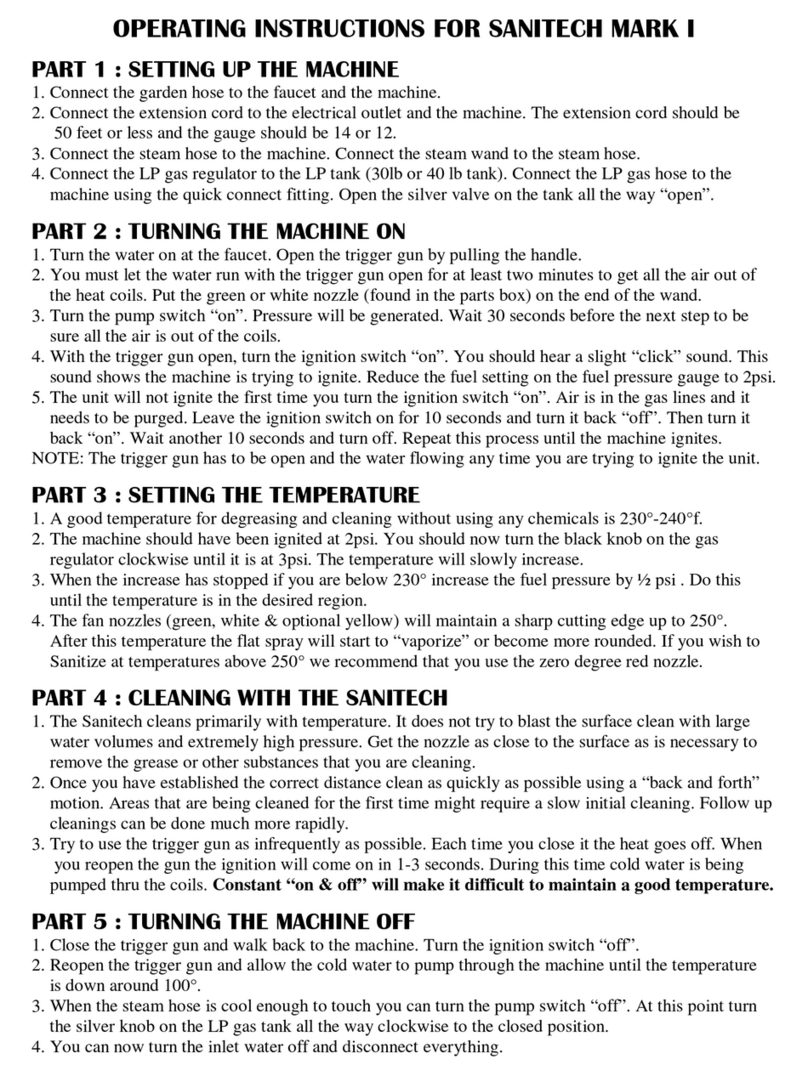 Sanitech Mark I operating instructions