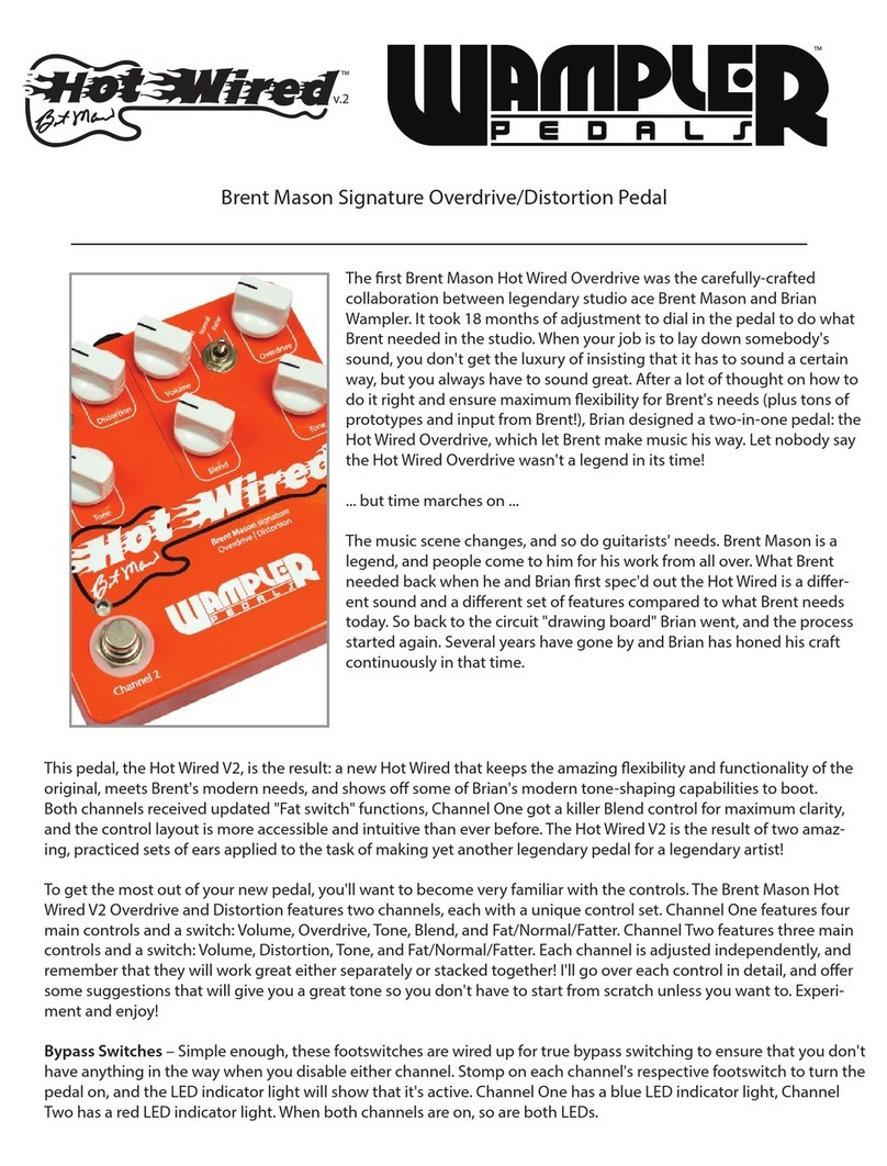 Wampler pedals Hot Wired V2 user manual Wampler pedals Hot Wired V2 user manual
